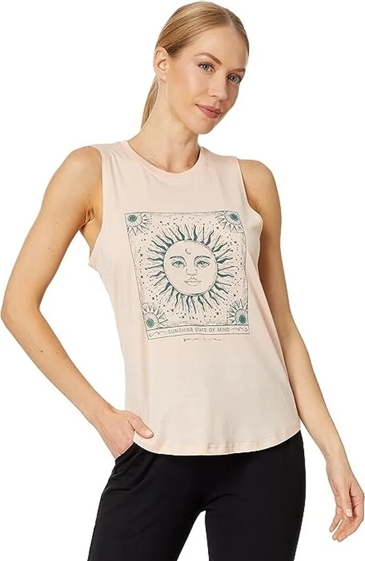 Spiritual Gangster Sunshine State of Mind Muscle (Dusk Pink) Women's Clothing