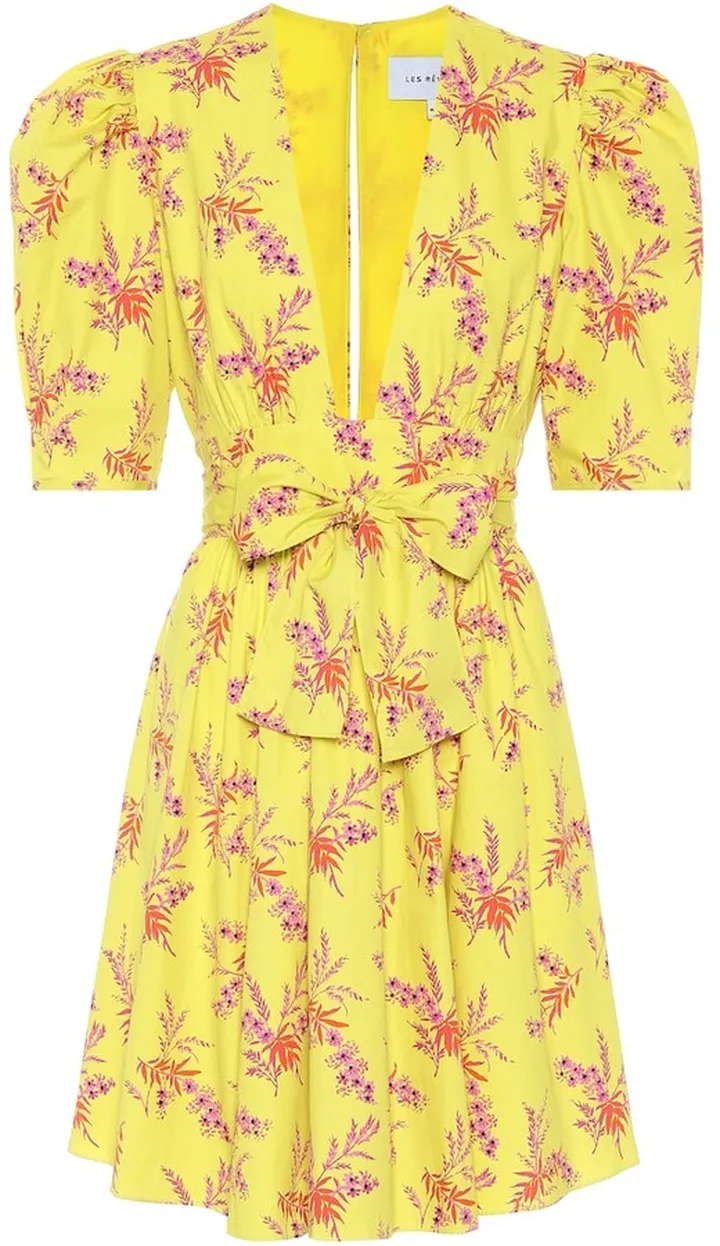 Floral cotton poplin minidress