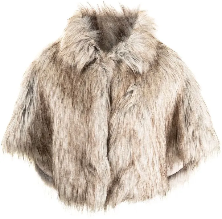 Nord faux-fur cropped cape