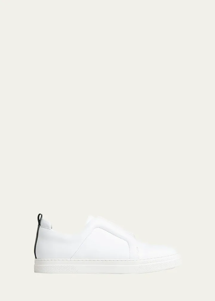 Leather Laceless Slip-On Sneakers
