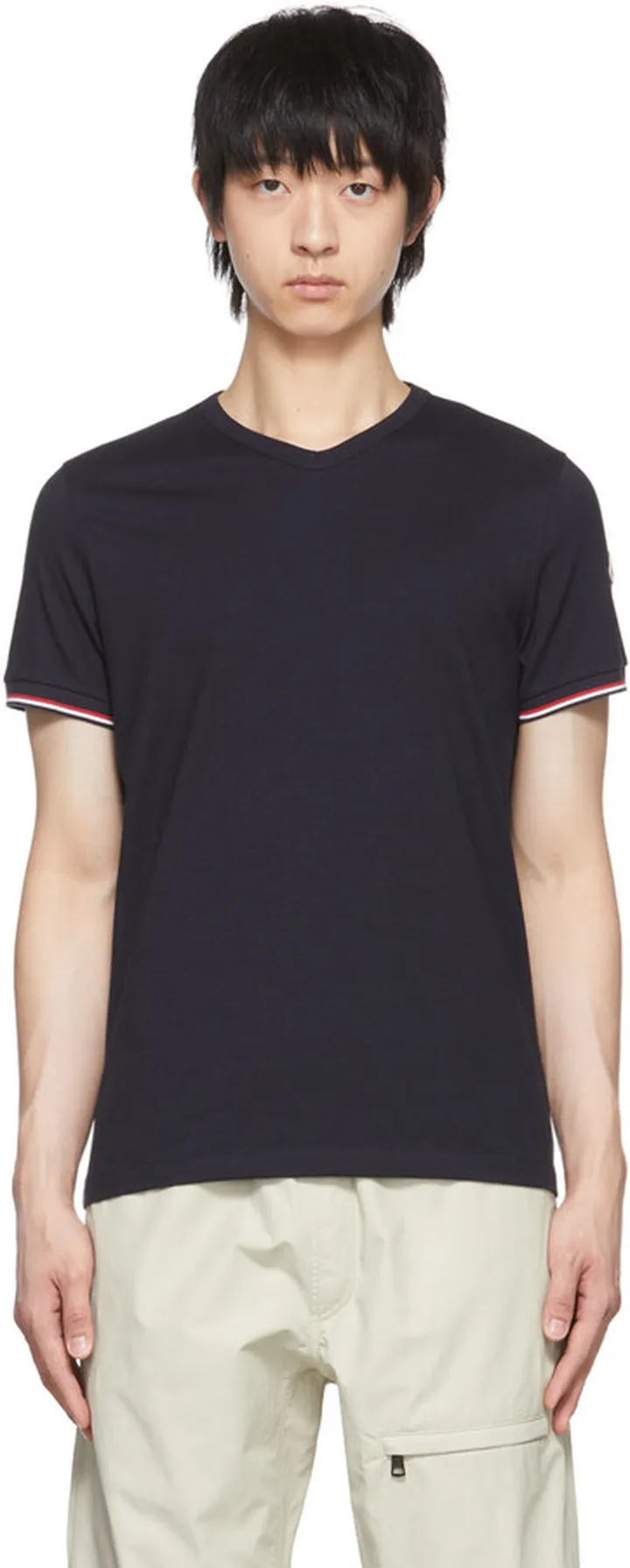 Moncler Navy Cotton T-Shirt