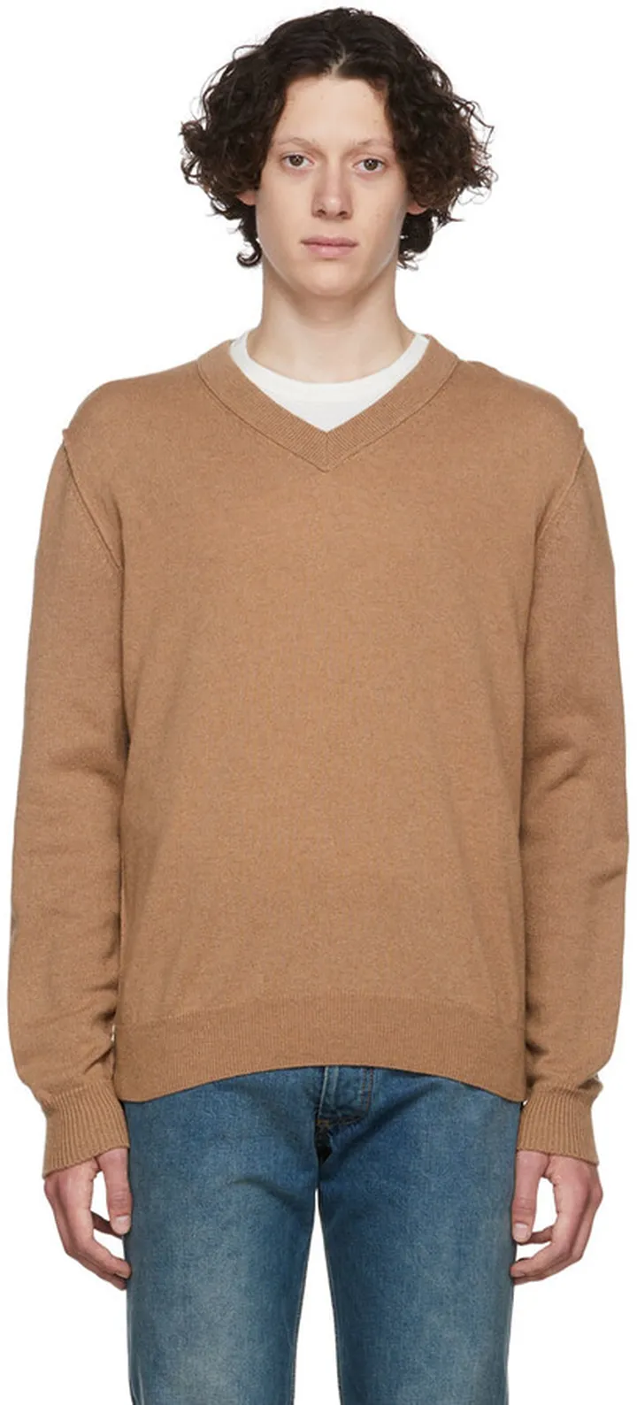 Maison Margiela Brown Cashmere Sweater