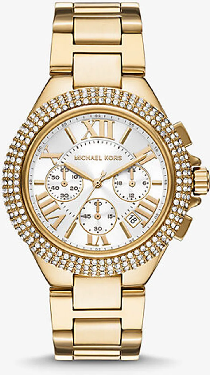 Oversized Camille Pavé Gold-Tone Watch