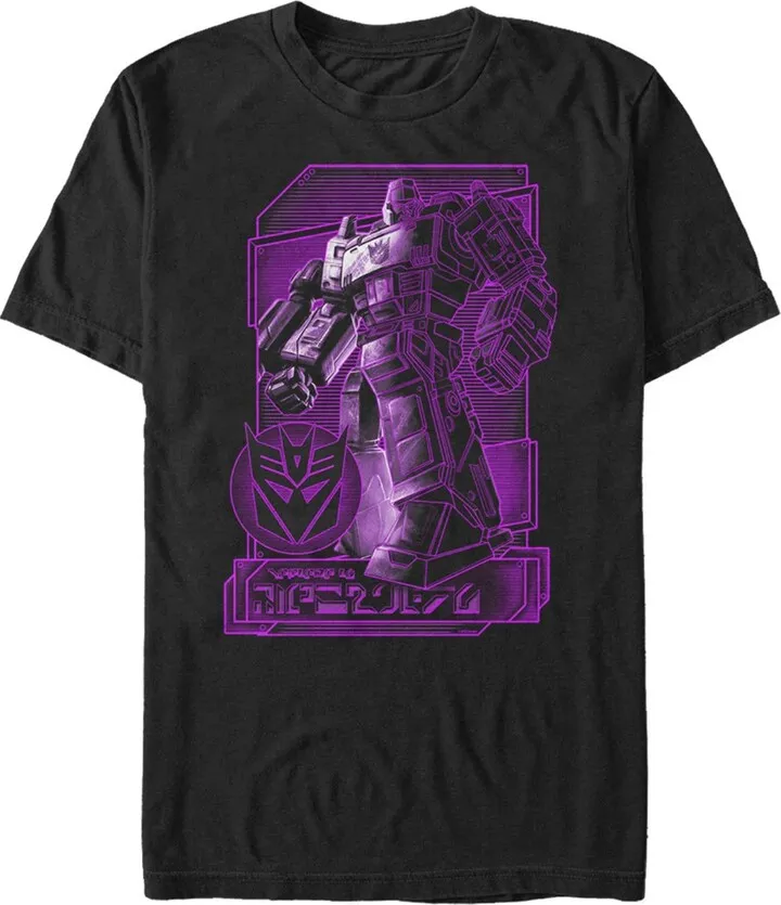 Men's Transformers Megatron Digital Outline T-Shirt - Black - 2X Large