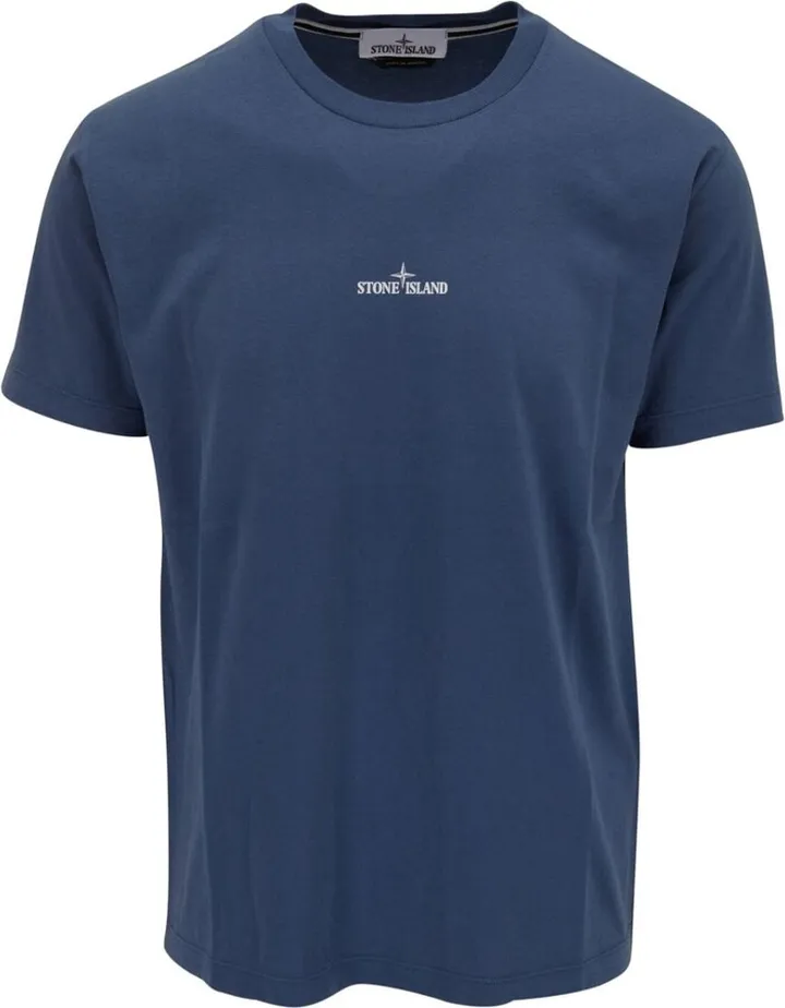 logo-print dark blue T-shirt
