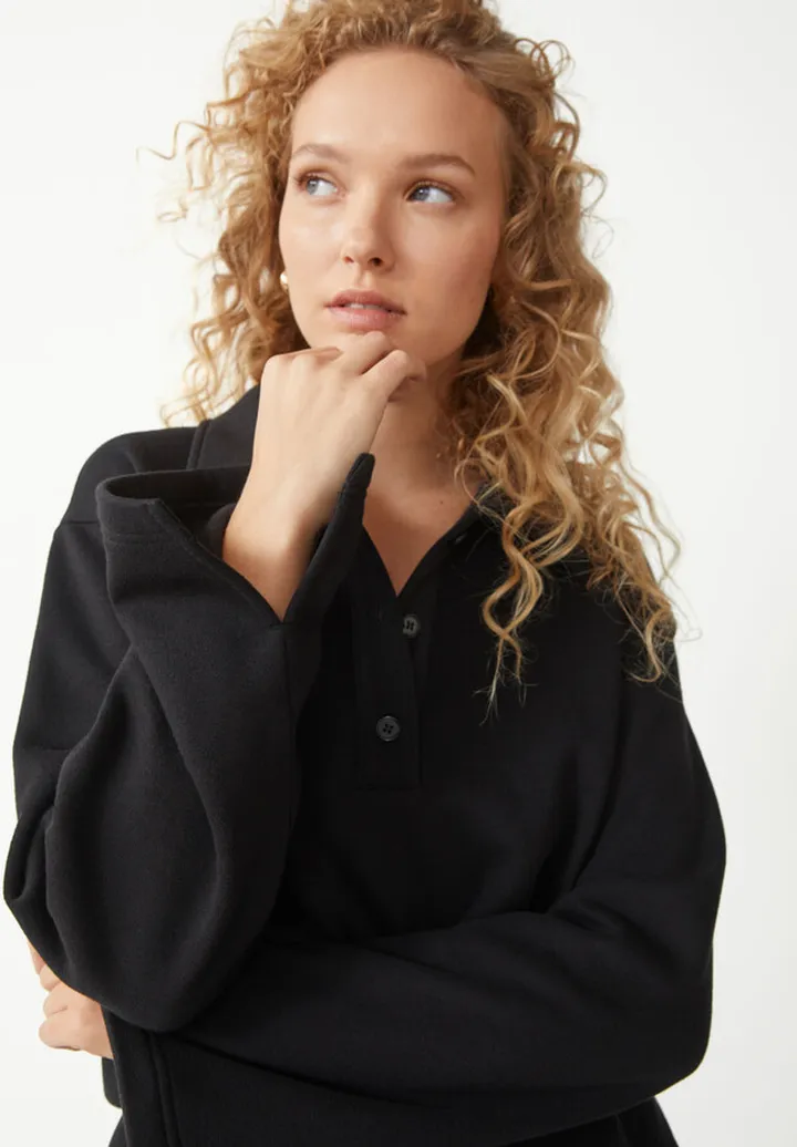 Oversized Polo Shirt Sweater