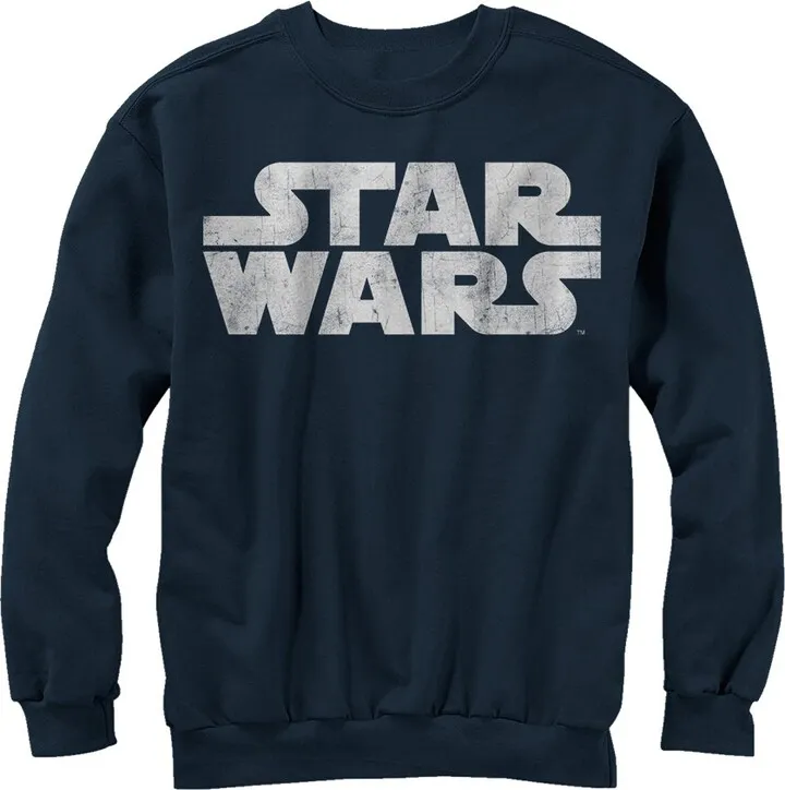 Men's Star Wars Simple Logo Sweatshirt - Navy Blue - Large