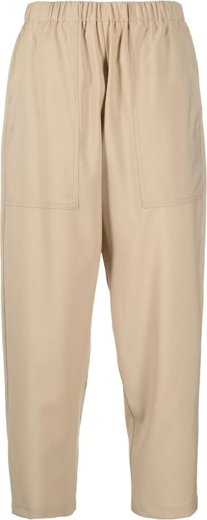 Cropped Elasticated-Waist Pants