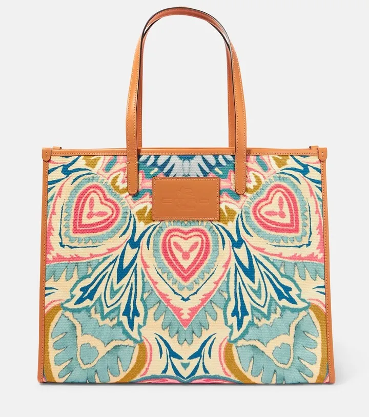 Printed canvas tote bag