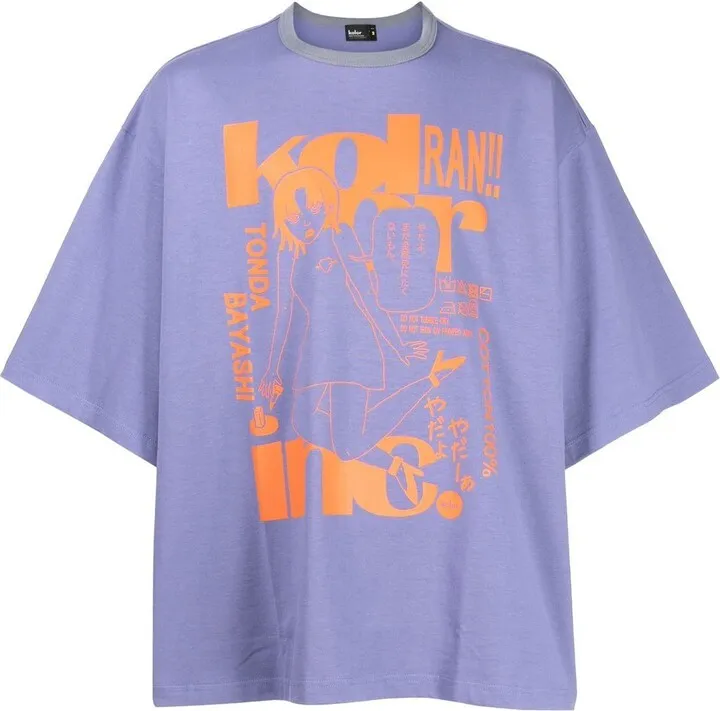 oversized graphic-print T-shirt