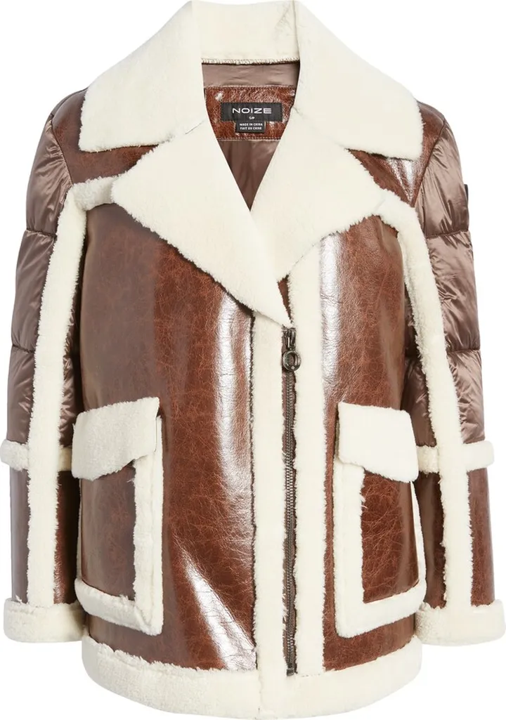 Raelynn Mixed Media Faux Fur Jacket
