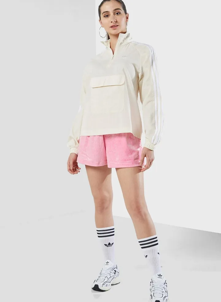 Trefoil Velvet Shorts
