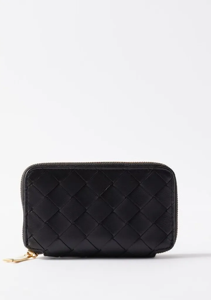 Intrecciato-leather Key Case