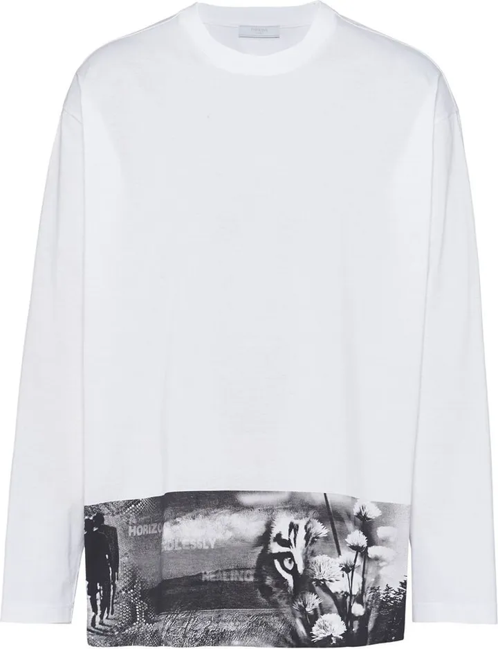 graphic-print long-sleeve T-shirt