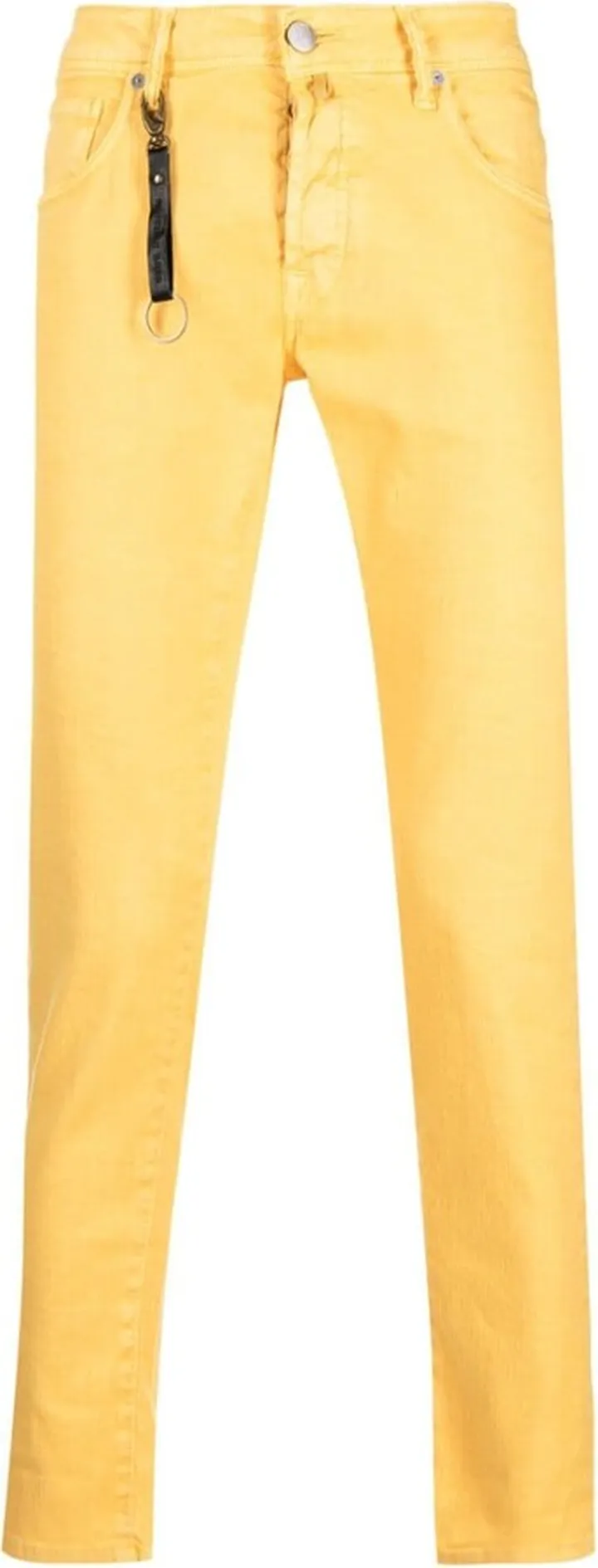 Mid-Rise Slim-Fit Cotton Trousers