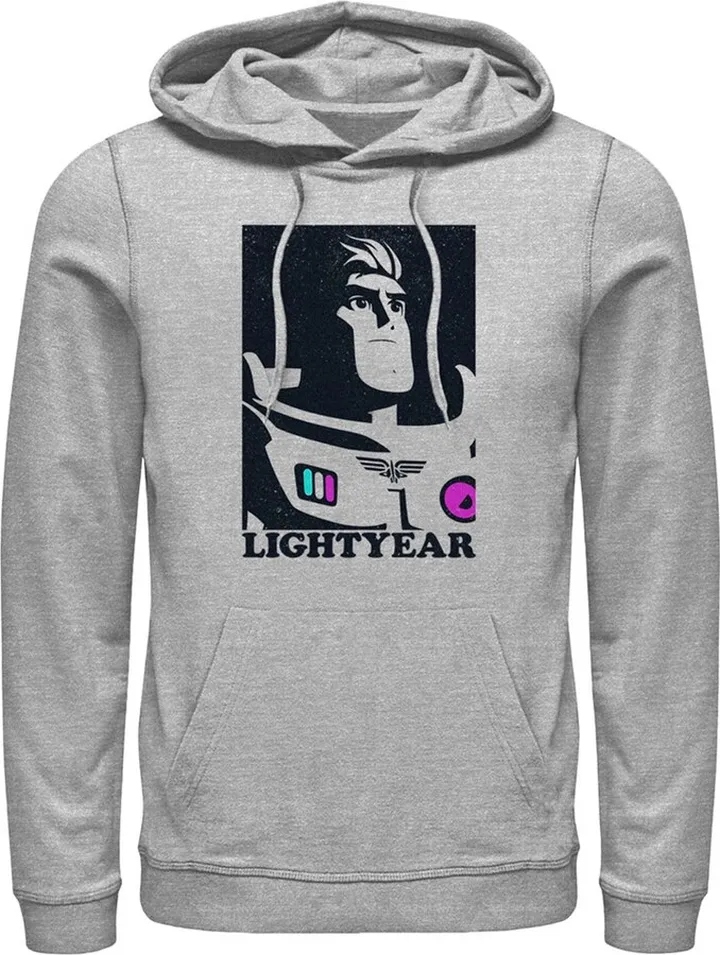 Men's Lightyear Buzz Poster Pull Over Hoodie - Athletic Heather - Large