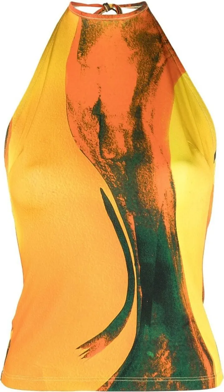 Printed Halterneck Top
