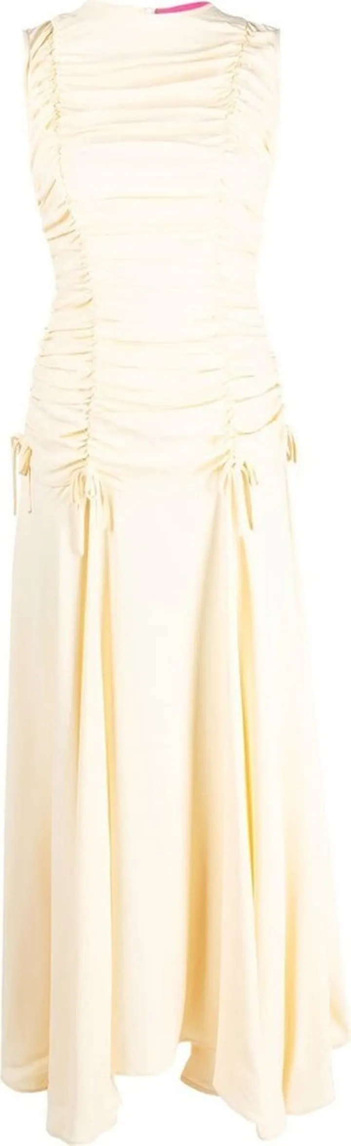 Ruched-Detail Sleeveless Dress