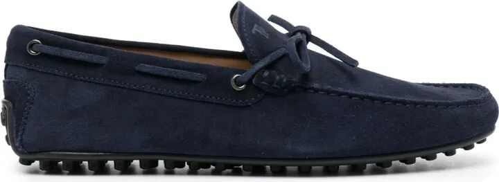 Suede Lace-Up Loafers