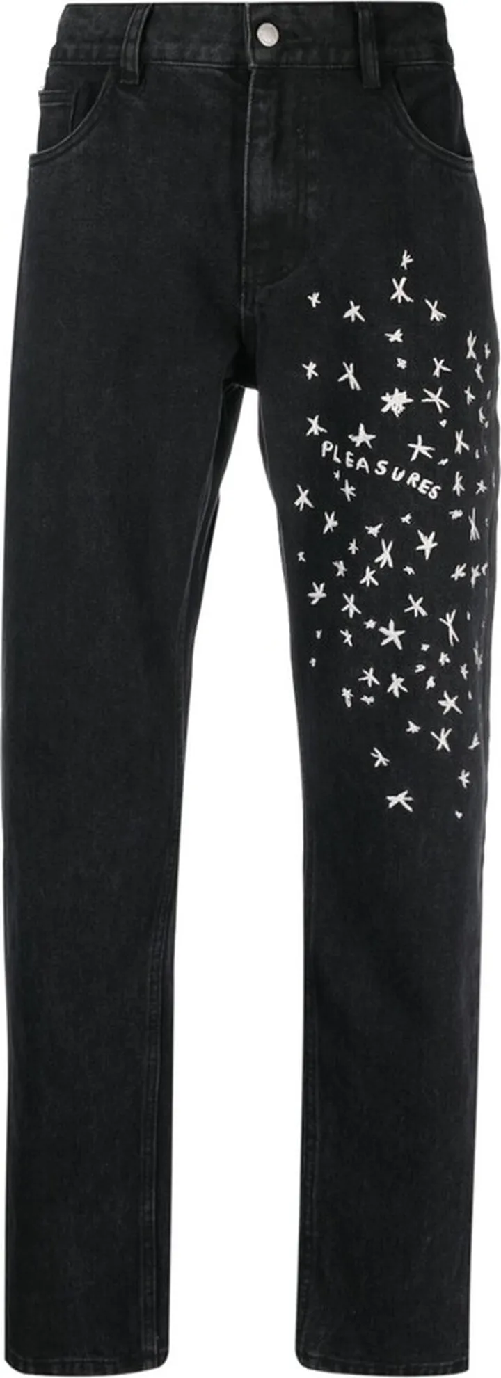 Starry logo-print tapered jeans