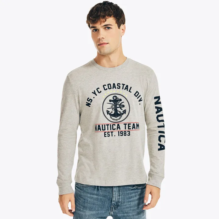 Nautica Jeans Co. Sustainably Crafted Graphic Long-Sleeve T-Shirt