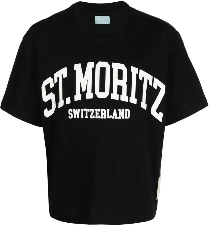 appliqué-slogan short-sleeve T-shirt