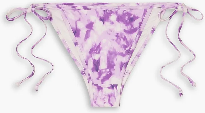 Hazel tie-dyed stretch-ECONYL low-rise bikini briefs