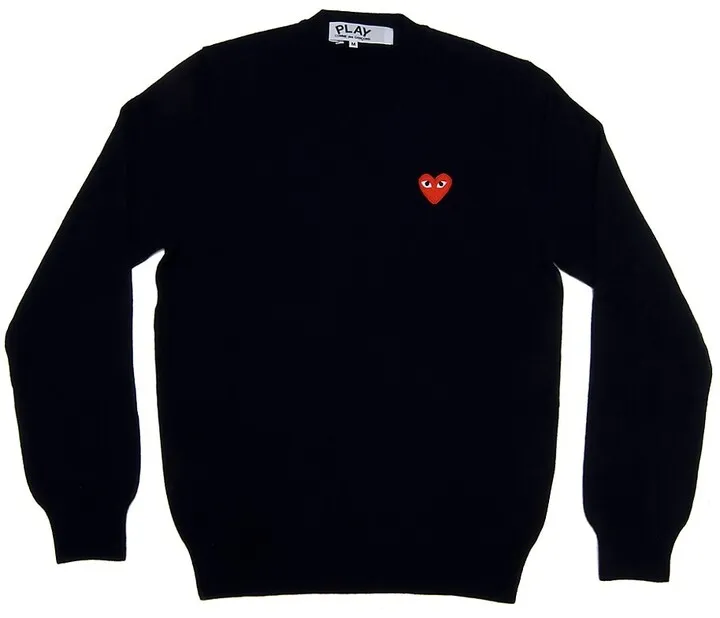 Double Heart Play V-Neck Sweater