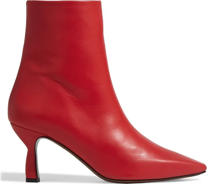 Sieve leather ankle boots