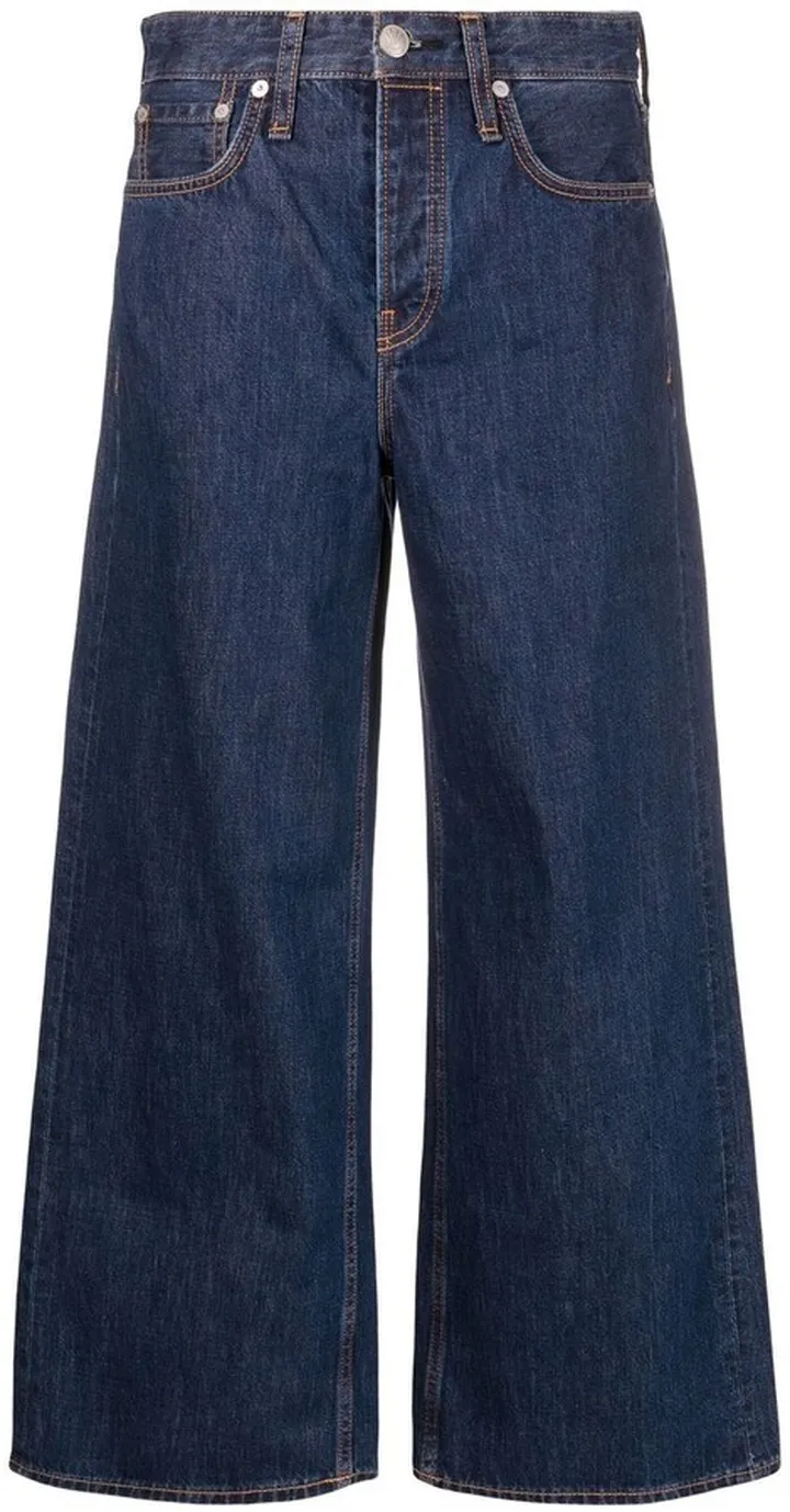 Wide-Leg Cropped Jeans