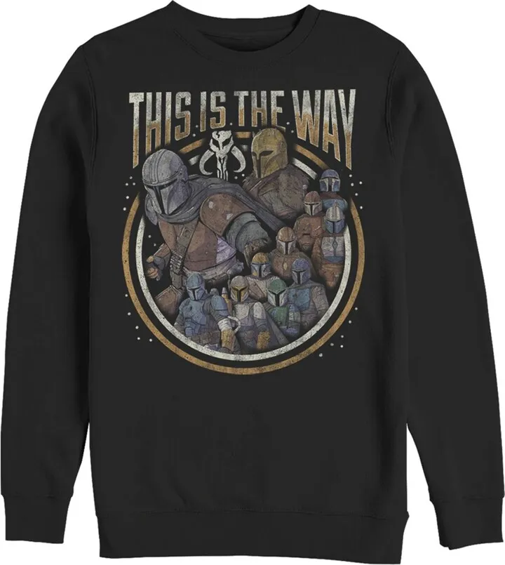 Men's Star Wars The Mandalorian Group Shot This Is The Way Sweatshirt - Black - Medium