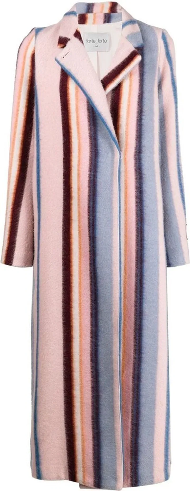 Striped Double-Breasted Coat