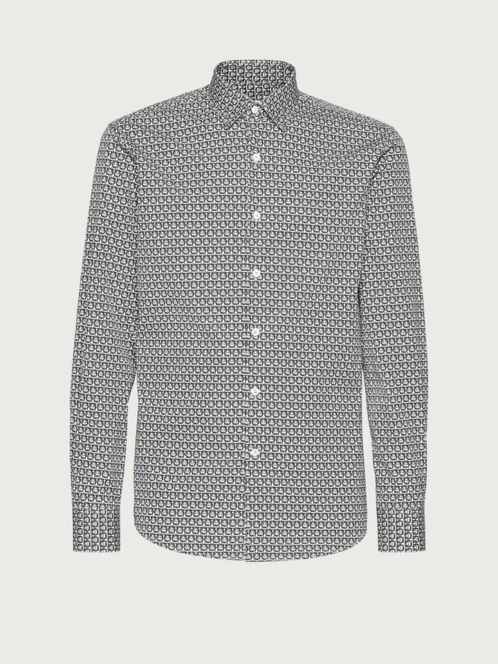 Ferragamo Men Long sleeve sport shirt White