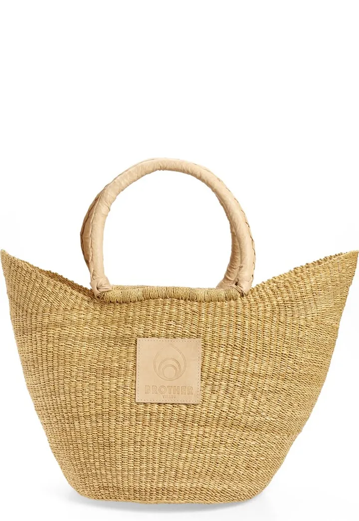 Sailboat Straw Basket Tote