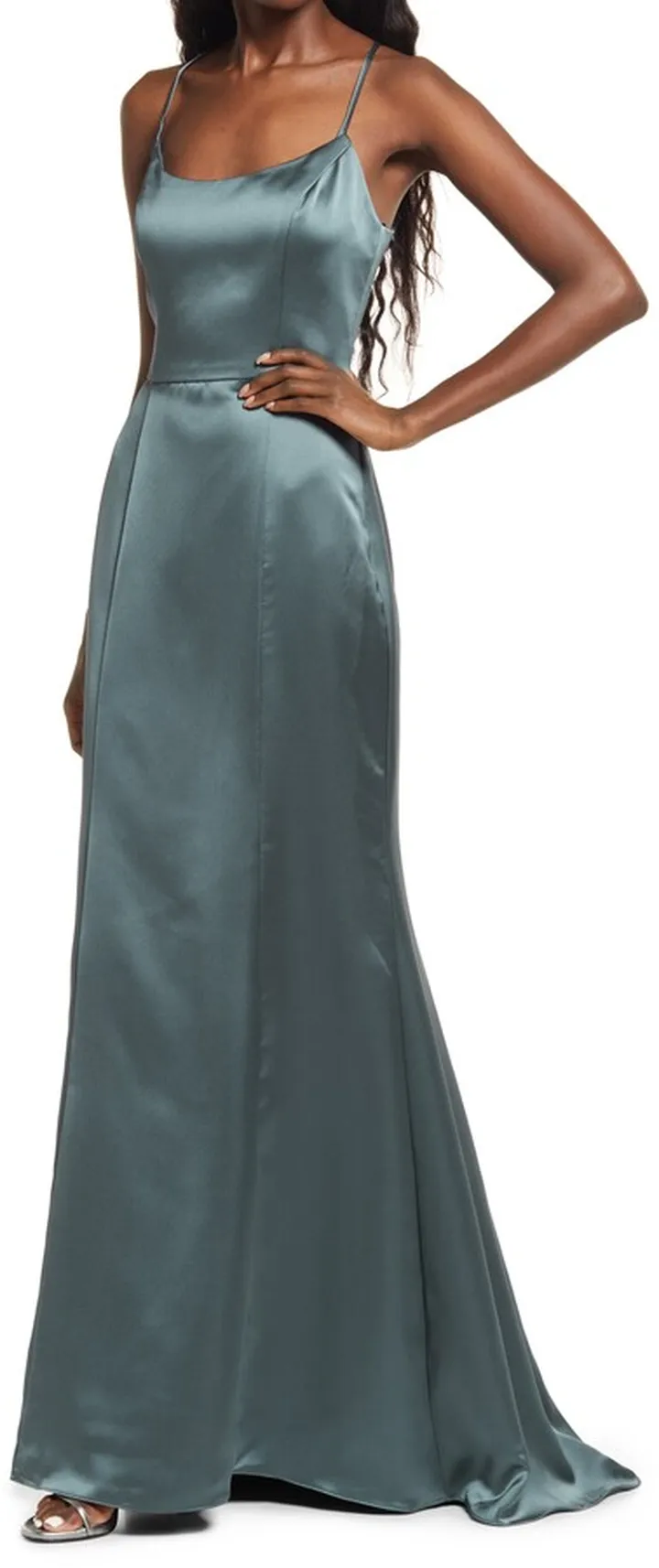 Everly Sleeveless Mermaid Satin Gown