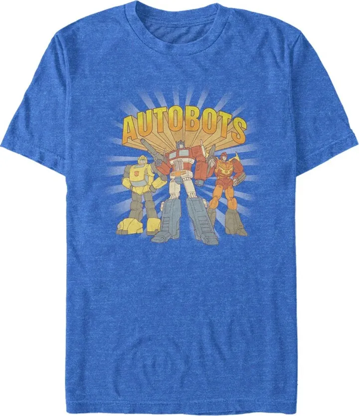 Men's Transformers Autobots Retro Trio T-Shirt - Royal Blue Heather - X Large