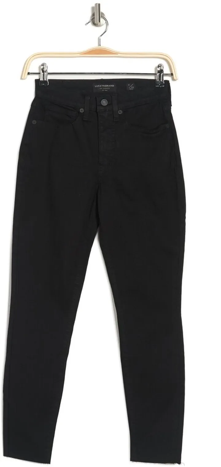 Bridgette High Rise Raw Ankle Crop Skinny Jeans