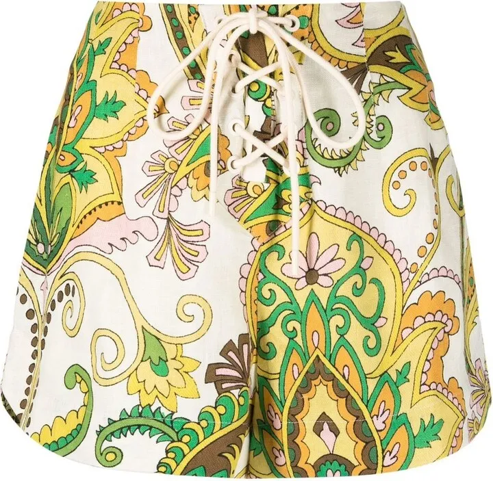 Paisley-Print Shorts