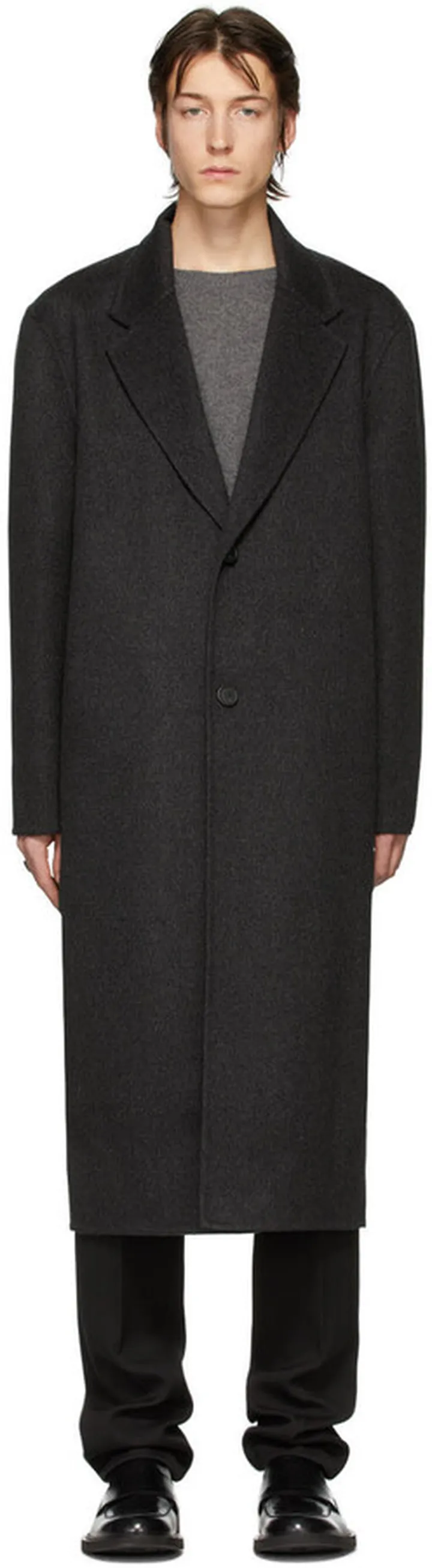 Bottega Veneta Grey Double-Wool Oversized Coat