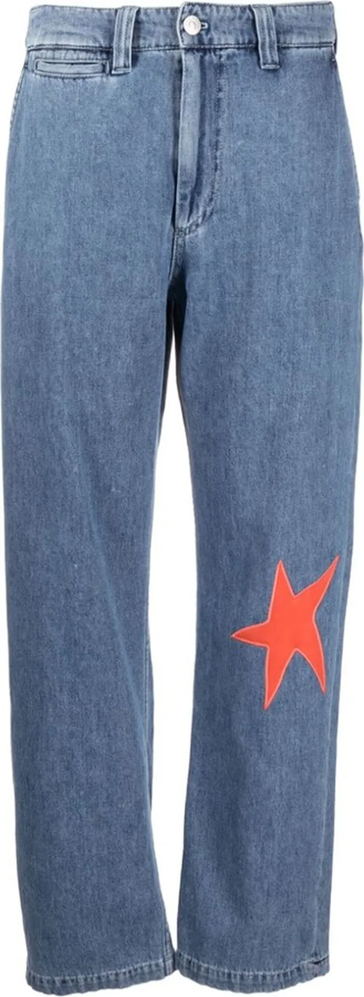 Star-Appliqué Wide-Leg Jeans