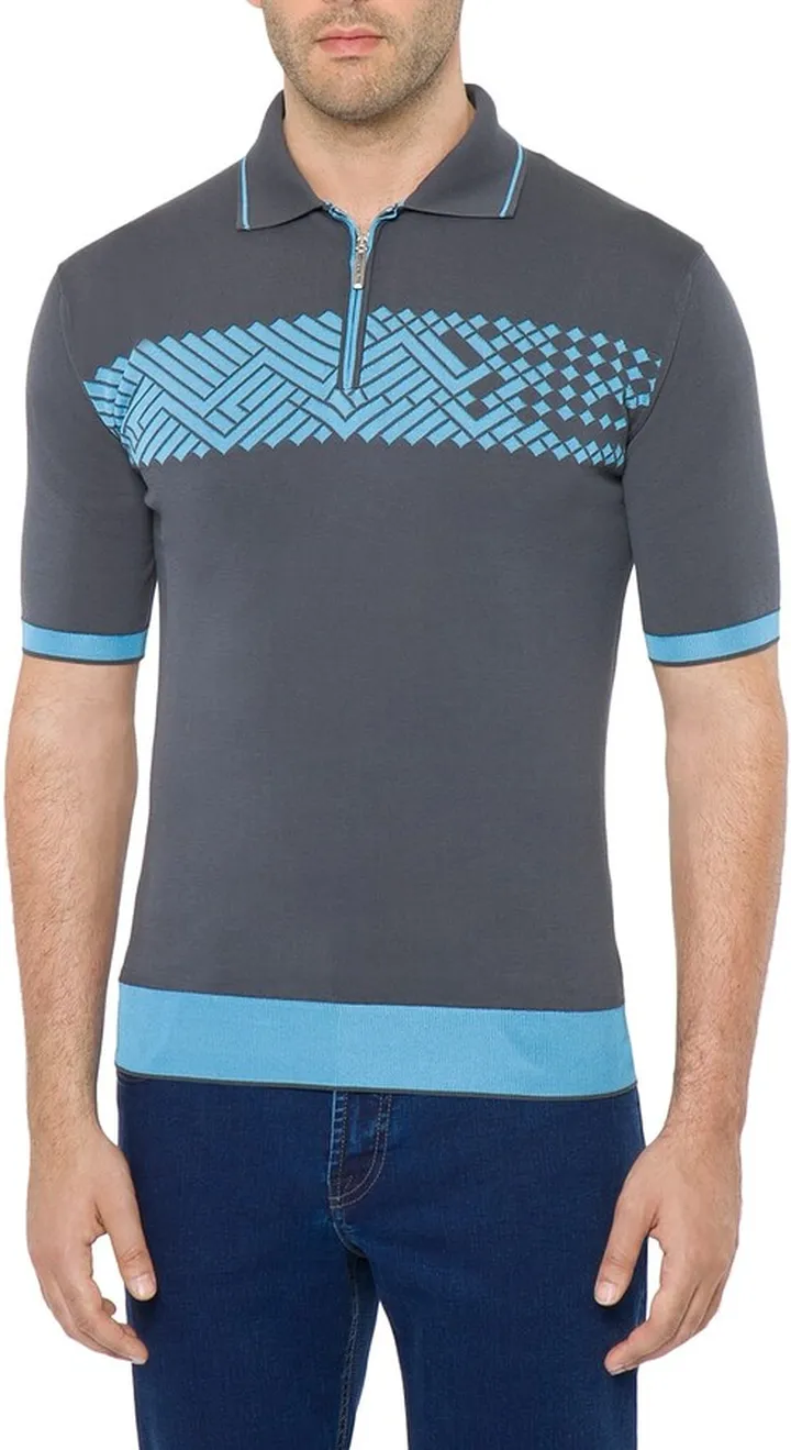 Men's Graphic Quarter-Zip Sweater