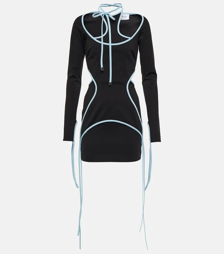 Greta cutout cotton-blend minidress