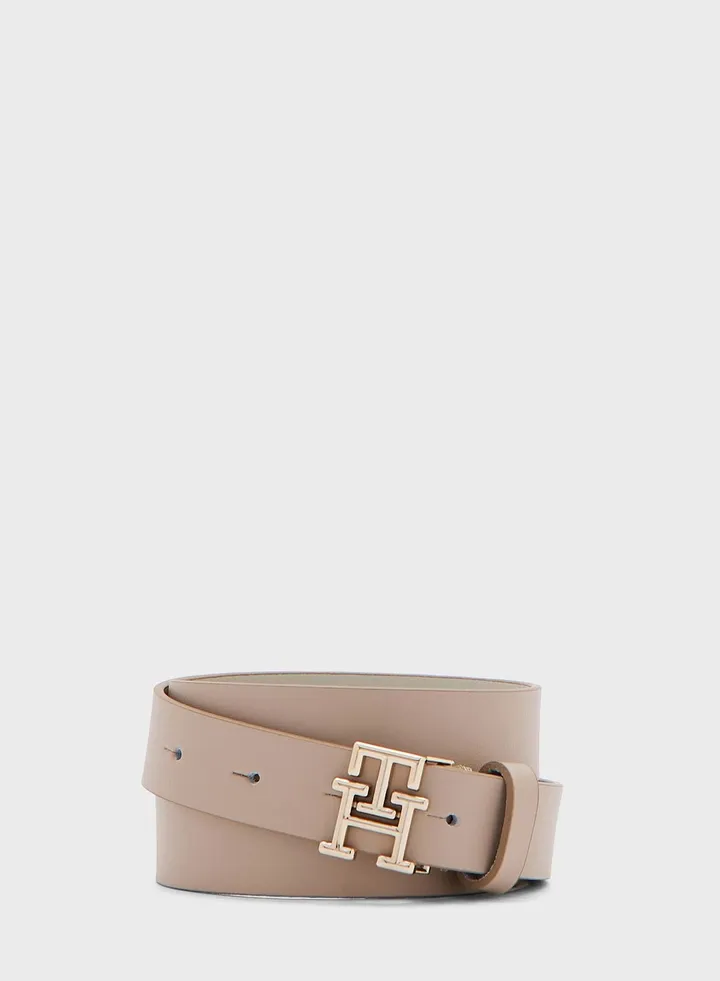 Logo Detailed Allocated Hole Belt