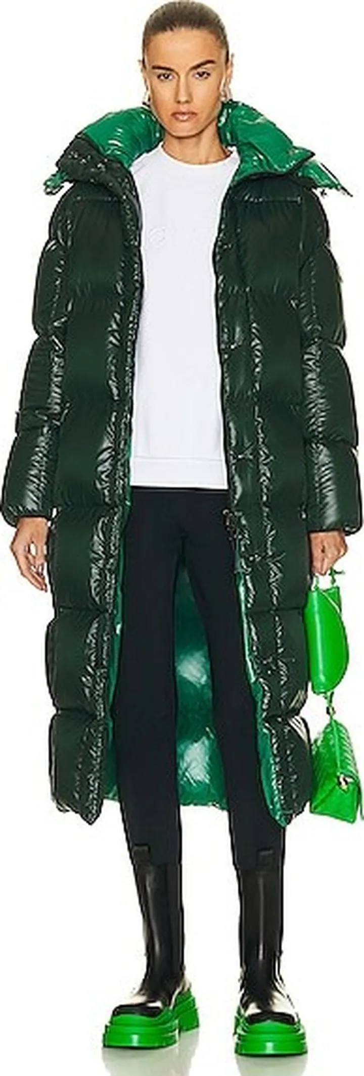 Moncler Parnaiba Long Coat in Green