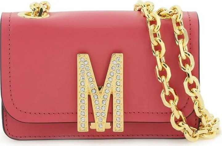 Moschino Logo Plaque Chained Crossbody Bag