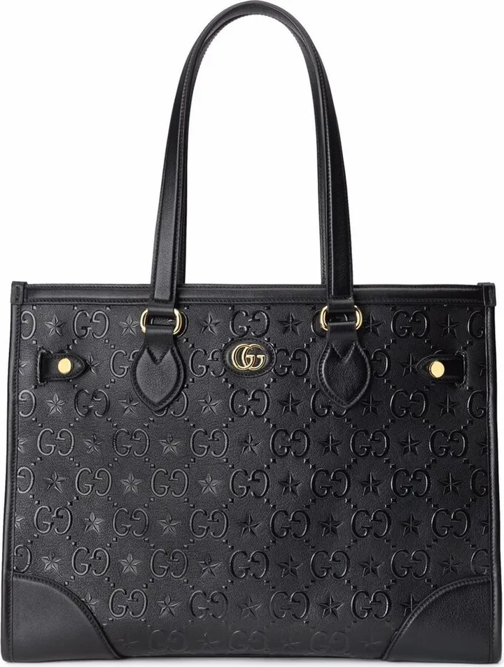 medium GG star embossed tote bag