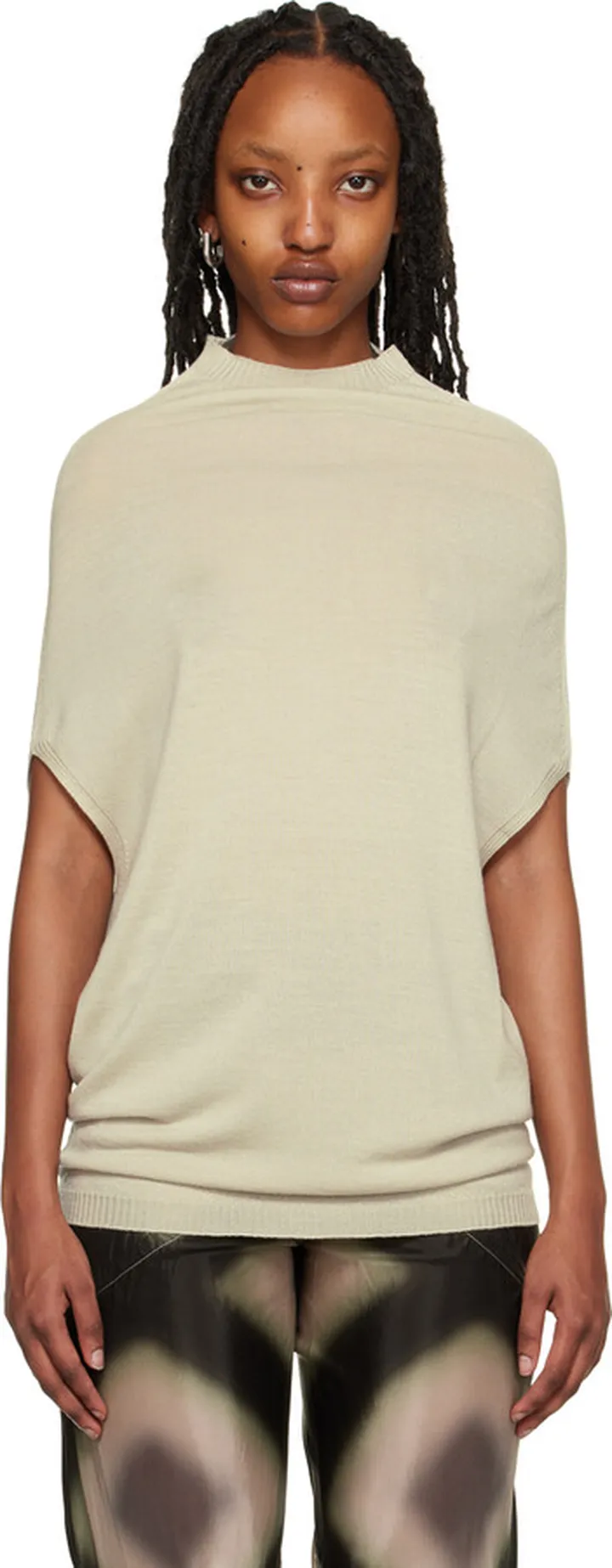 Rick Owens Off-White Crater Turtleneck
