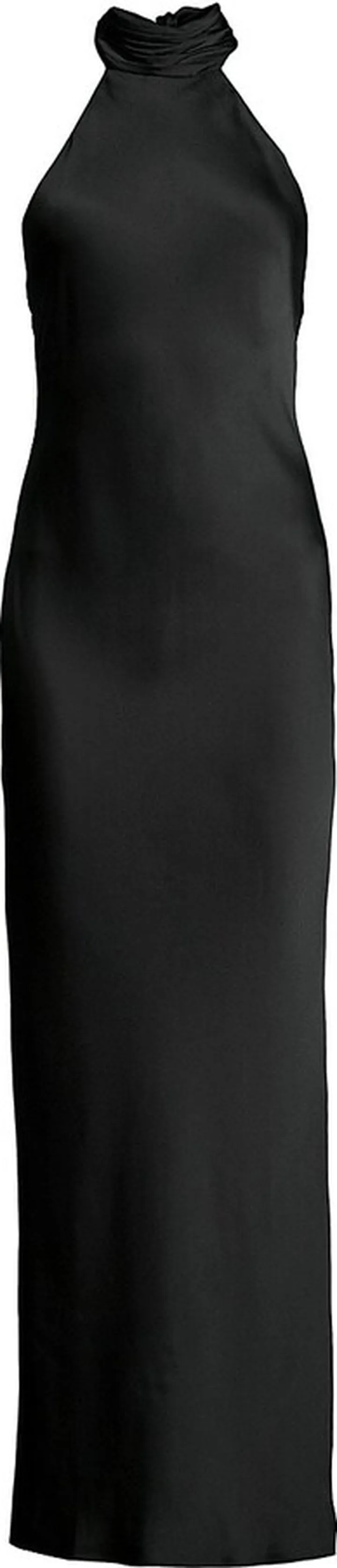Tatiana High-Neck Satin Gown