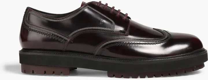 Polished-leather derby shoes