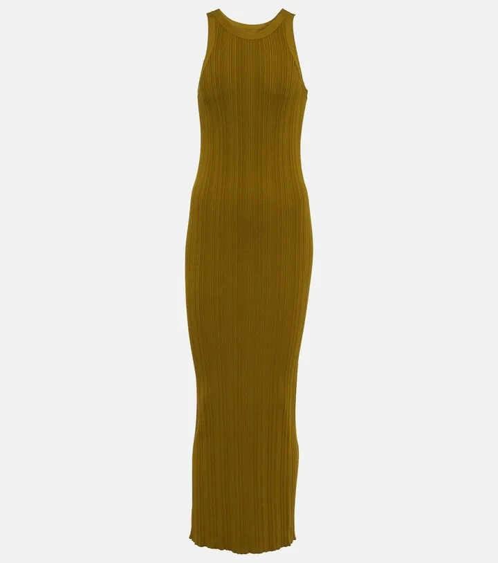 Rib-knit tank maxi dress